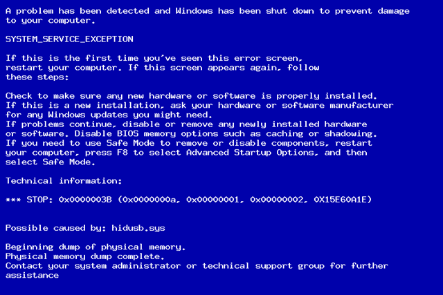Компьютер сервера Windows был перезапущен после критической ошибки
