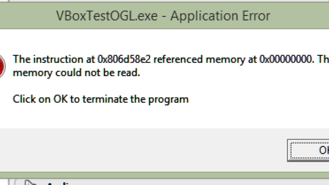 Ошибка рендеринга. Ошибка запуска программы «Oracle VM VIRTUALBOX».. Rendering Error 0x00000000 failedtocreatedevice program will terminate. The instruction at 0x00000000 referenced Memory at 0x00000000 the Memory could not be read. Memory at 0x8 could not be read..